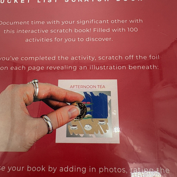 100 DATES Bucket List Scratch Book Couples Gift Anniversary Sealed - Picture 3 of 6